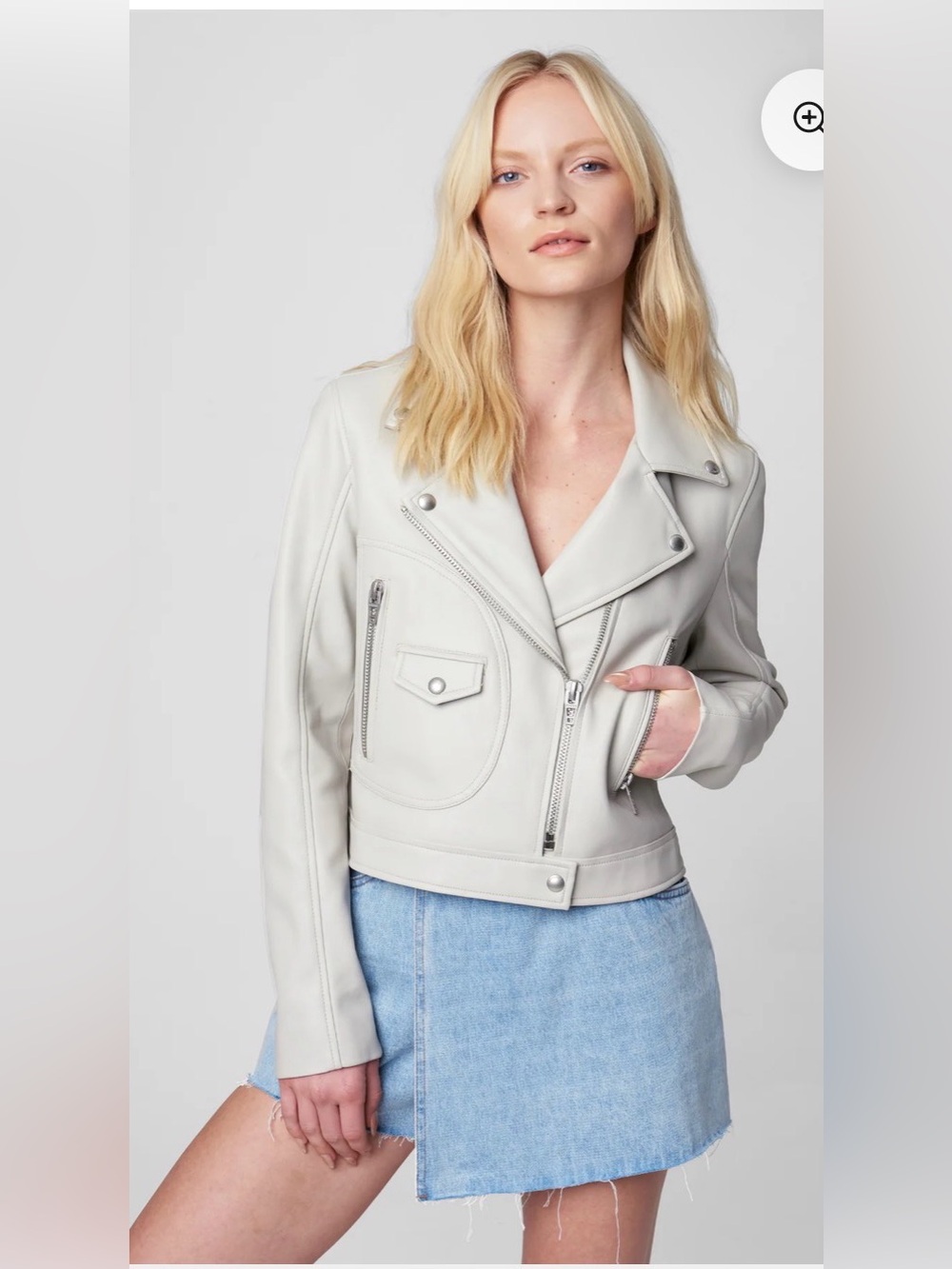 Blank NYC Lunch Date Moto Jacket with Silver Hardware - XS - NWT